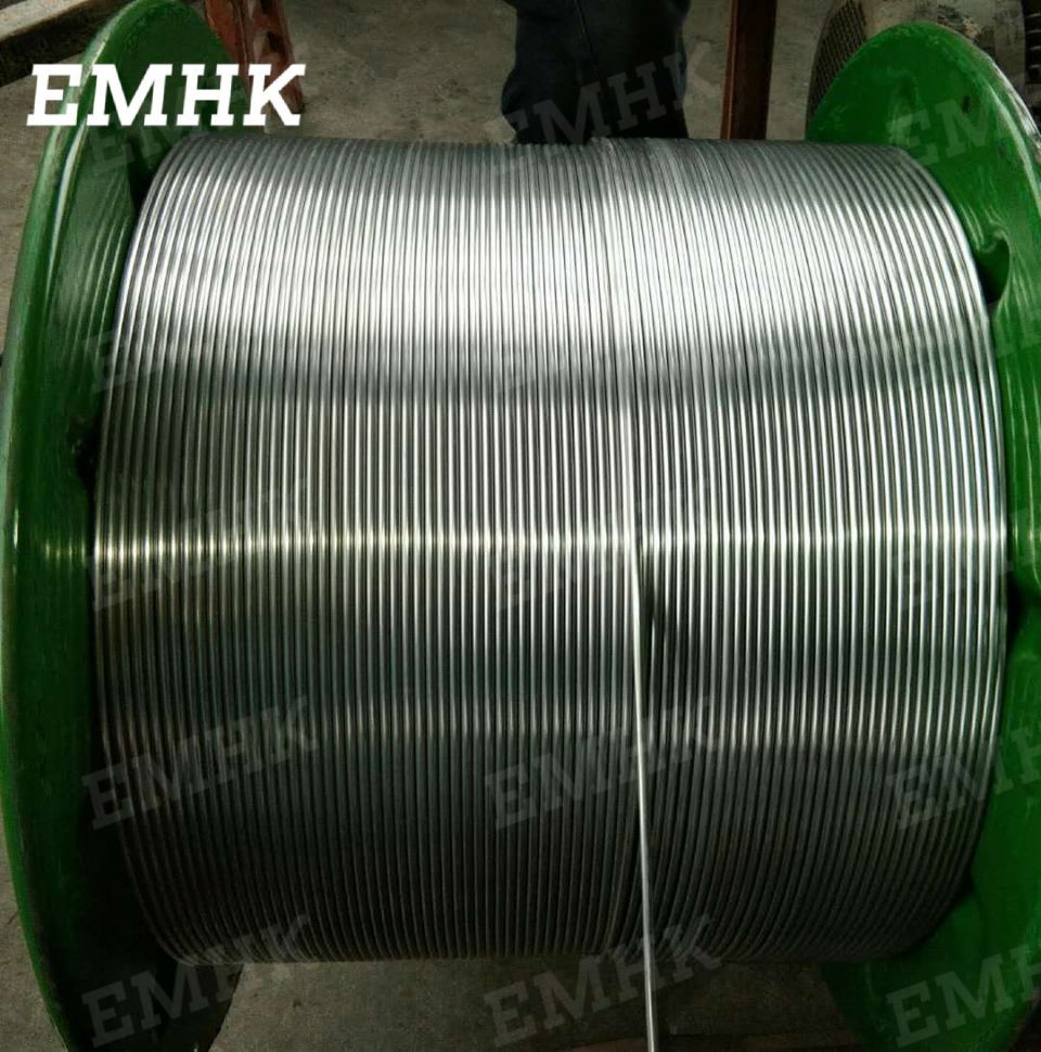 Stainless steel coiled tubing control lines