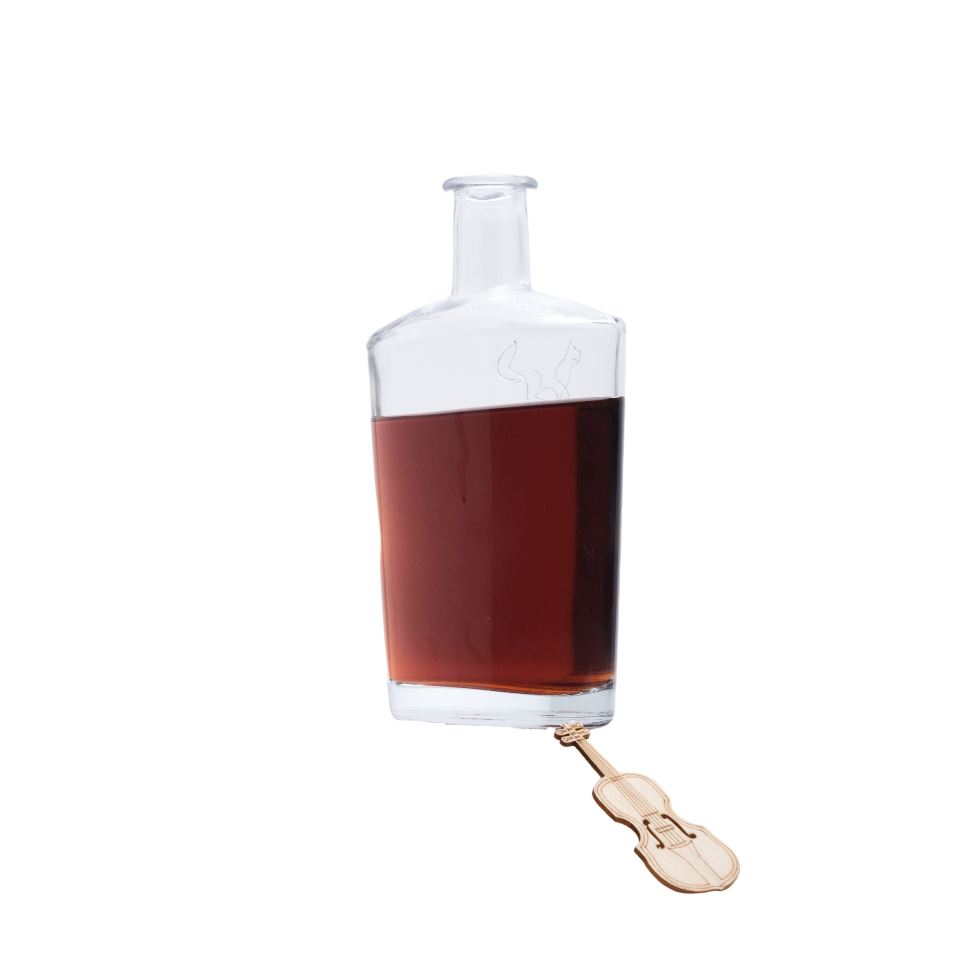 Clear Transparent 500ml 700ml 750ml Whiskey Bottle Polygon Shape Liquor Alcoholic Glass Drink Bottle With Teeth Top