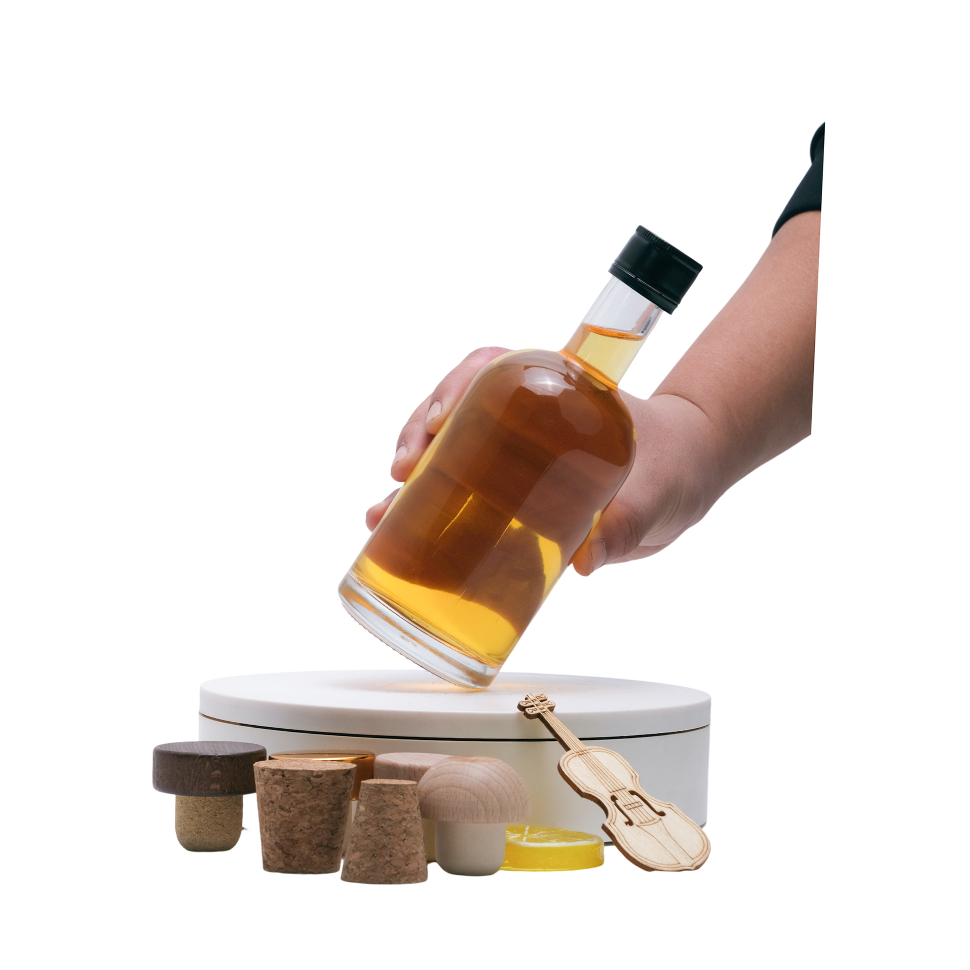 Custom 50ml 100ml 200ml 375ml 500ml 700ml 750ml 1000ml Tequila Gin Whisky Whiskey Liquor Bottle Vodka Glass Bottle with Cork