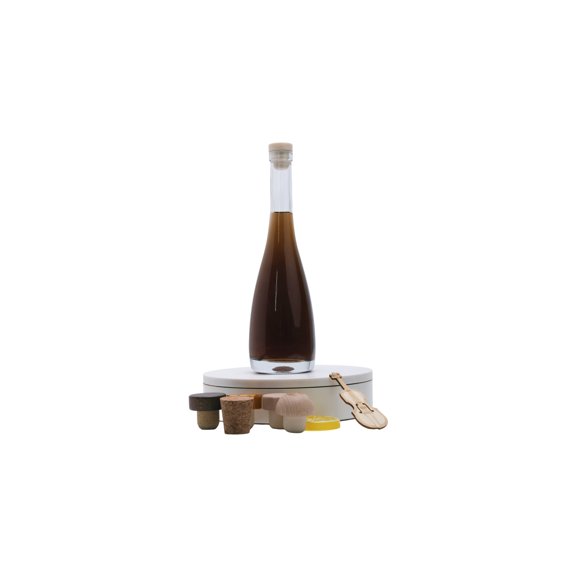 Clear Drop Shaped Glass Water Bottle for Beverage Bottle