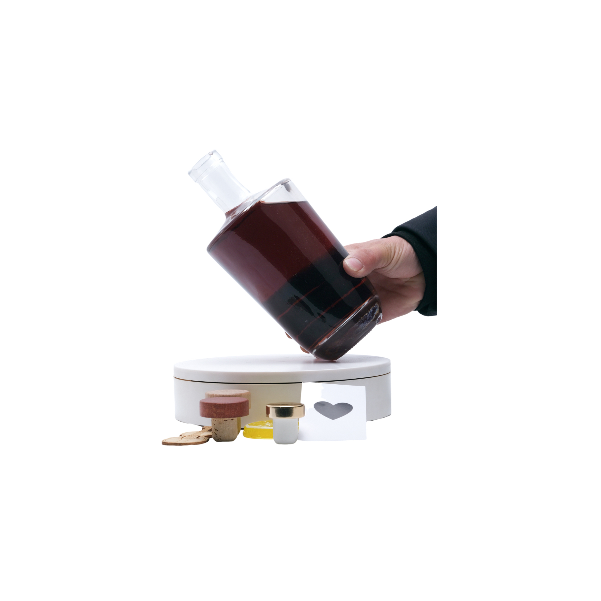 Competitive Price champagne bottle protectors for travel with brandi stoneware ceramic whisky gin brandy flagon bottle