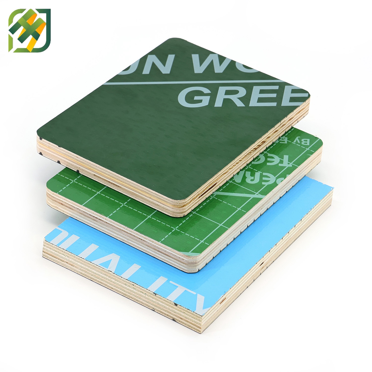 Green PP Plastic Film Faced Reusable Shuttering Plywood for Concrete Construction