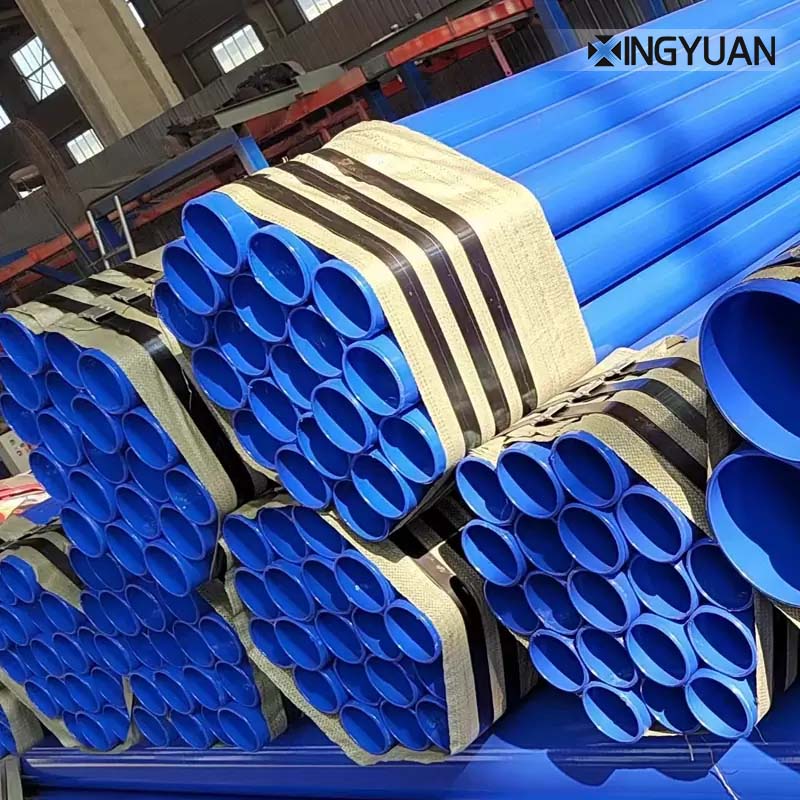 Plastic coated composite steel pipe