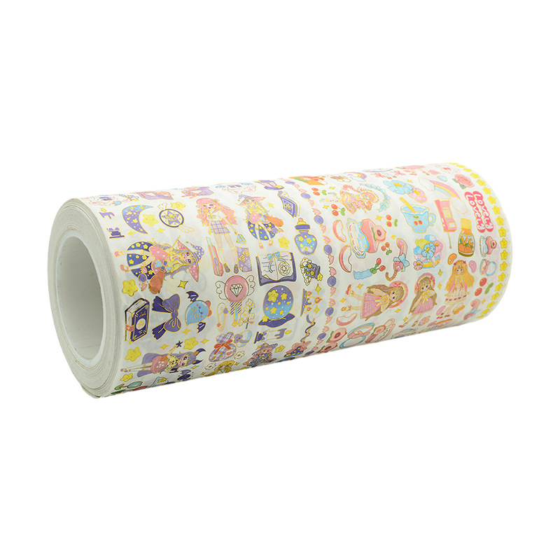 Adhesive stickers, colored roll stickers, customized logo printing, gold and silver pattern stickers