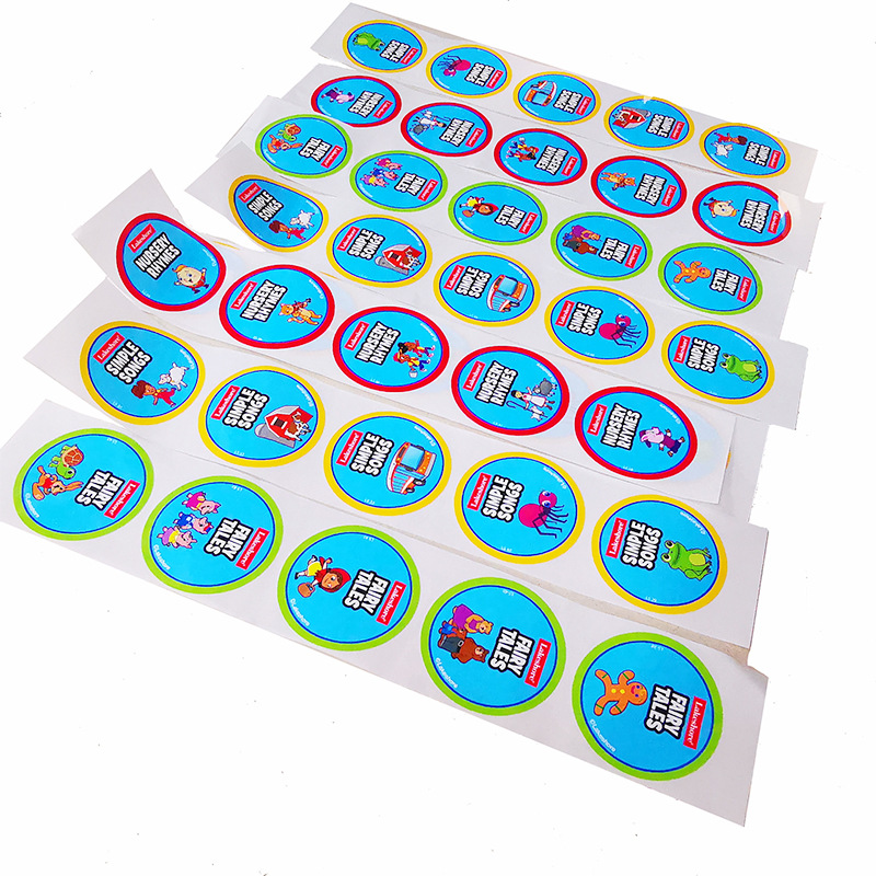 Spot supply of sealing stickers, customized toy stickers, universal circular stickers, flat four color stickers