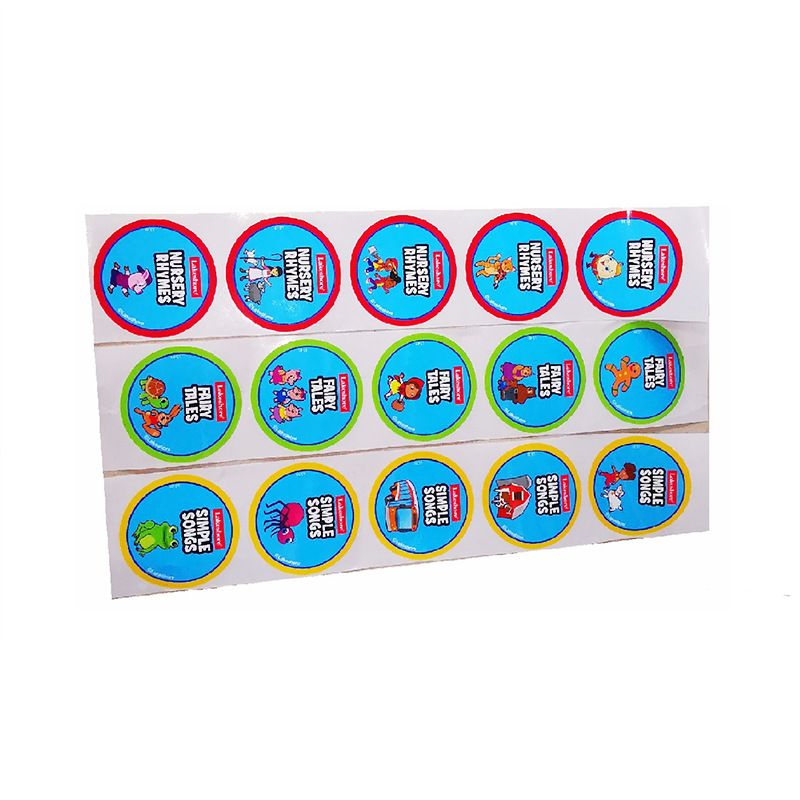 Spot supply of sealing stickers, customized toy stickers, universal circular stickers, flat four color stickers