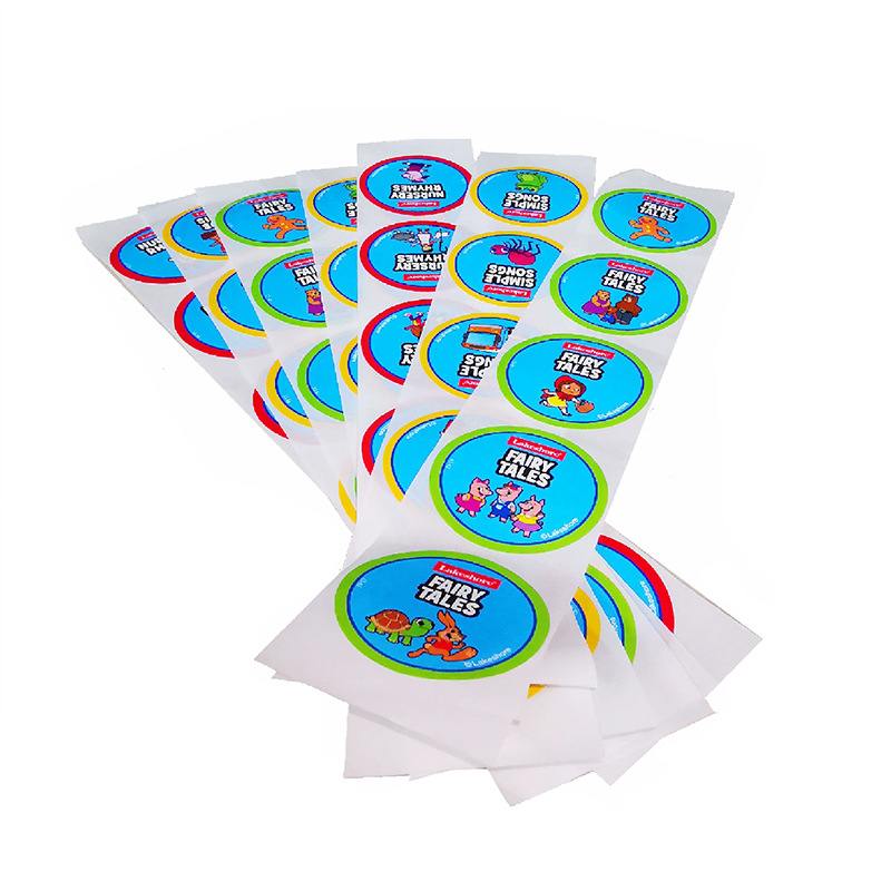 Spot supply of sealing stickers, customized toy stickers, universal circular stickers, flat four color stickers