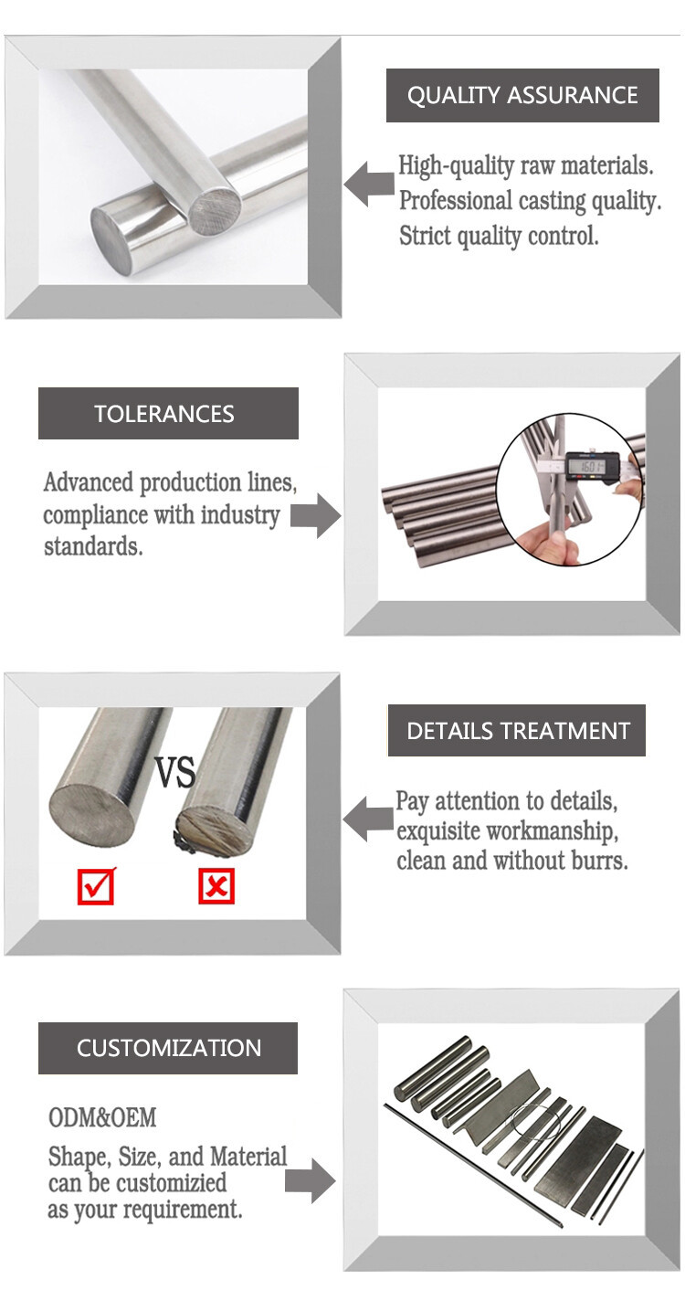 Hot sale AISI SS 2101 201 202 304 316 316L 409 430 round stainless steel bar price per kg