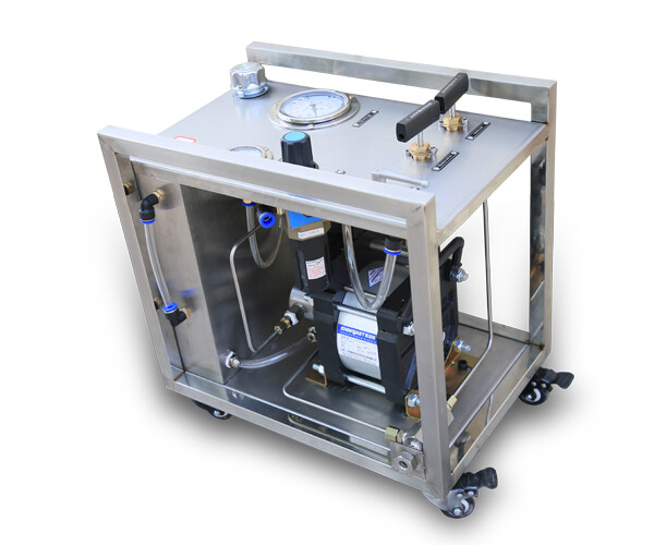 Composition of portable hydraulic testing machine