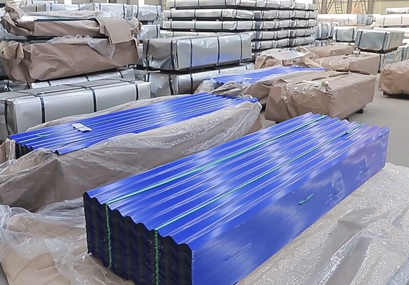 Roof panels painted fence panels