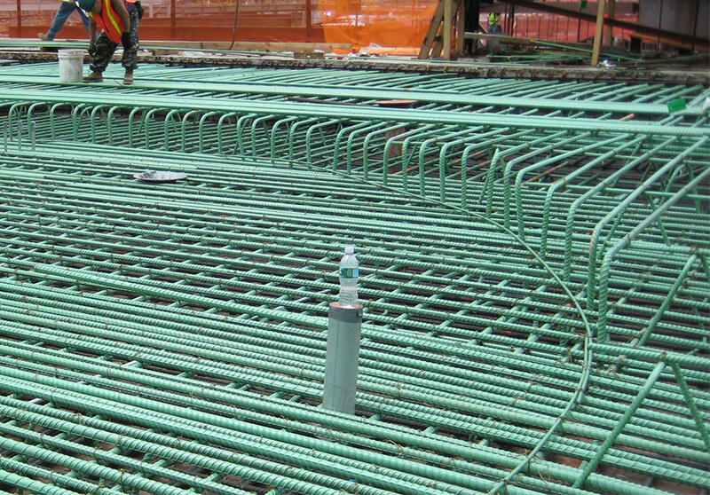 Epoxy resin coated steel rebar