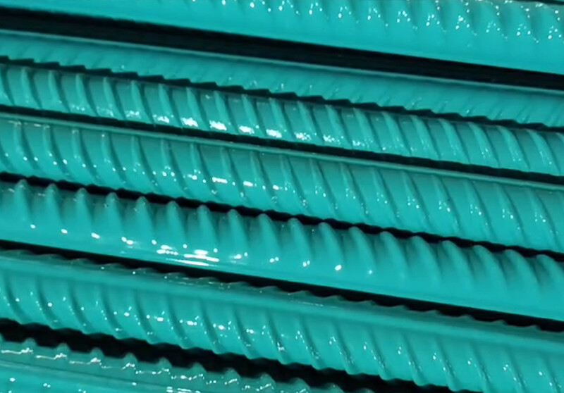 Epoxy resin coated steel rebar