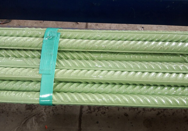 Epoxy resin coated steel rebar