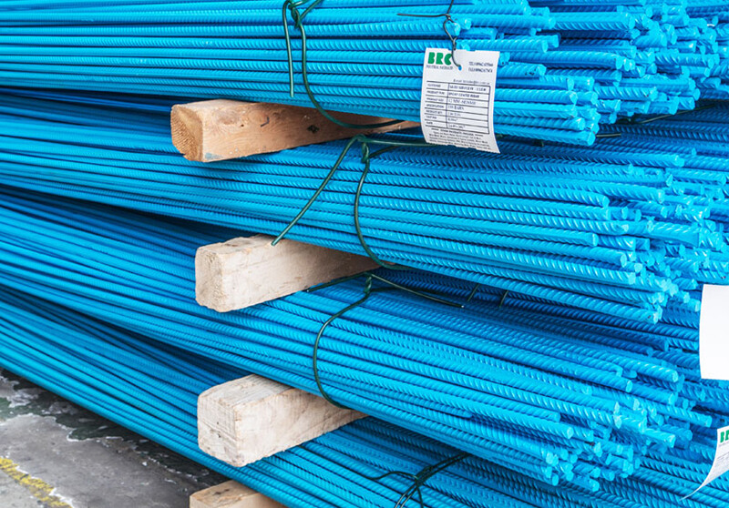 Epoxy resin coated steel rebar