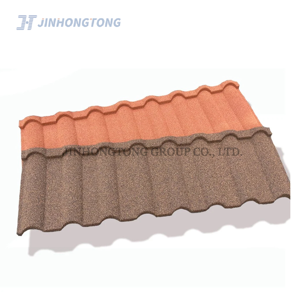 Building or decorations Material Roof Tile Classic Stone Metal Red Coated Roof Tile with 2.3-3.2kg Per Piece