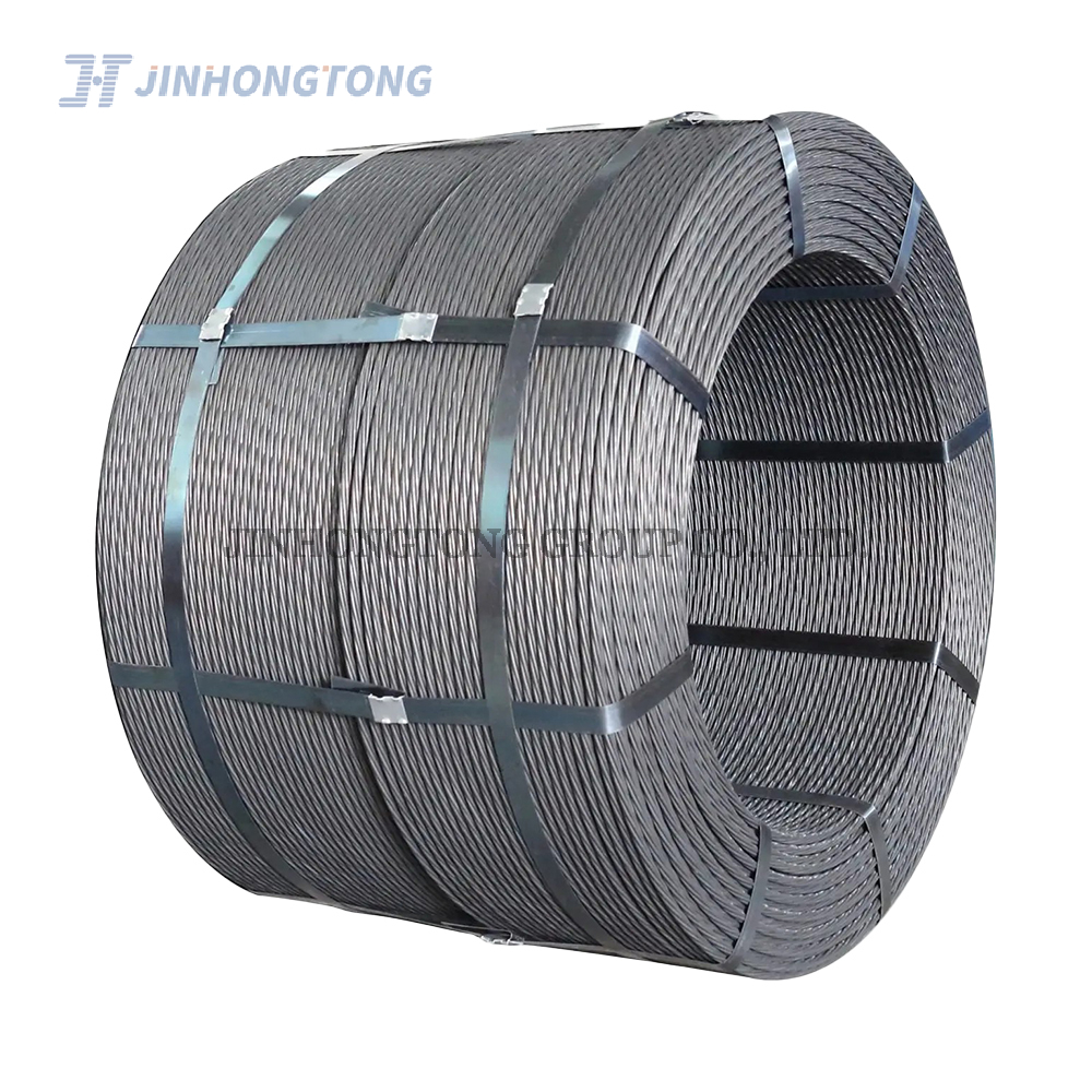 High Carbon 7 Wire 9 53mm Low Relaxation Post Tensioned Cable Pc Steel Strand
