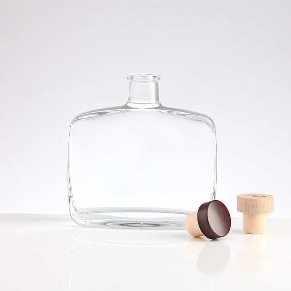 Botella de whisky de buena calidad, botella de whisky azul de 300ml, vino de cristal, vodka, brandy, botella vacía
