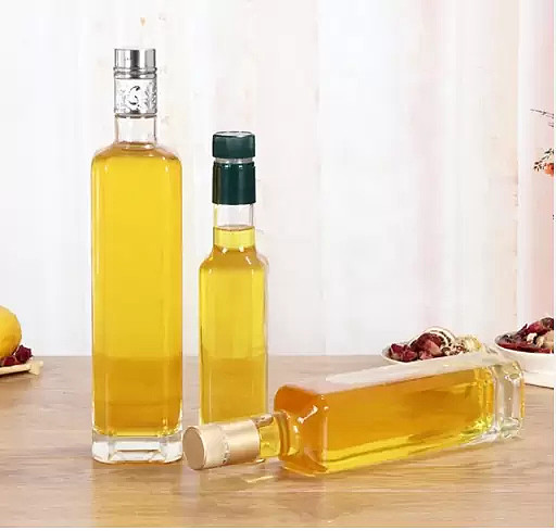 Aceite de Cocina Antiguo Verde Ámbar 250ml 500ml 750ml 1L Aceite de Oliva Botellas de Vidrio