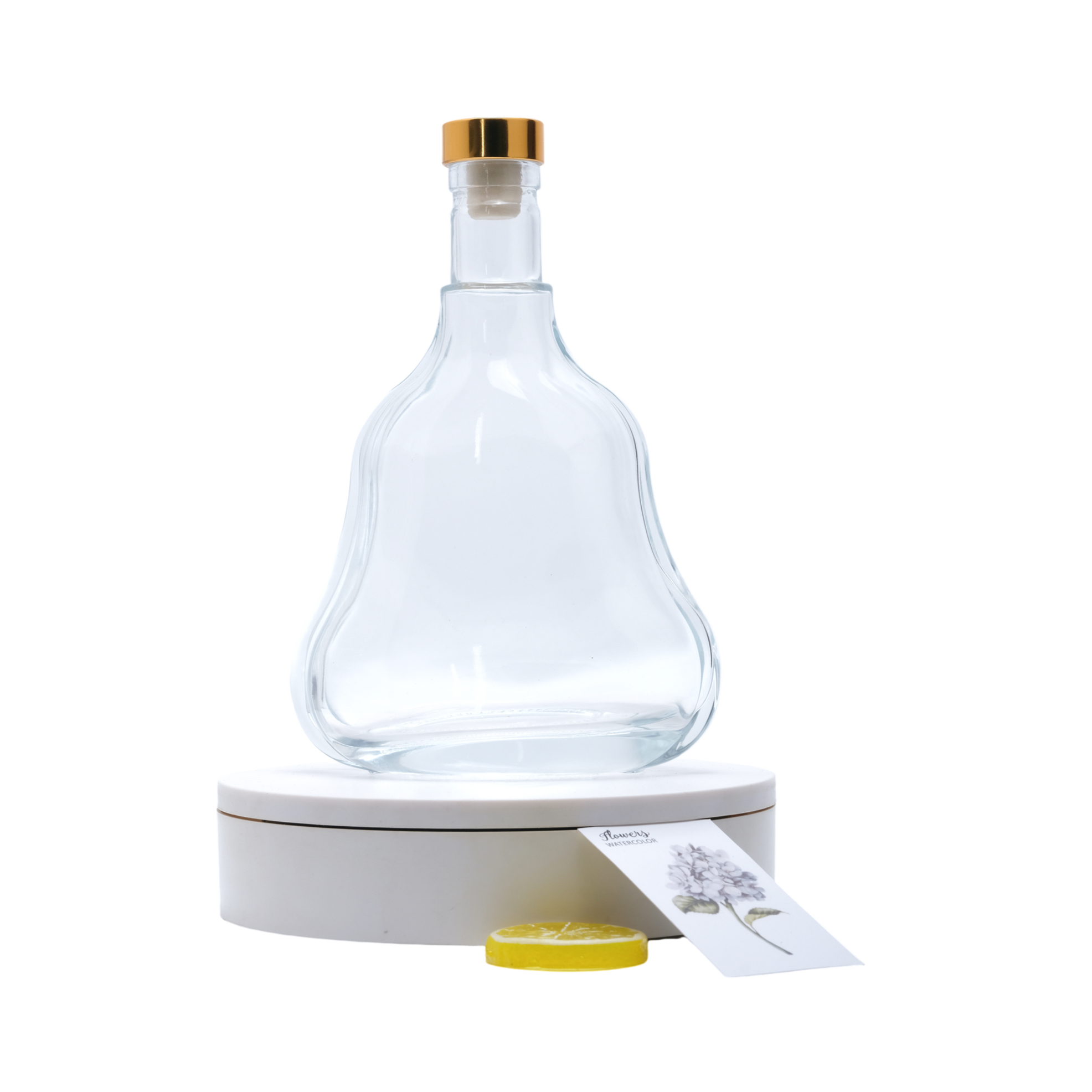 Venta al por mayor de encargo 500ml 700ml 750ml 1000ml Botella de vidrio vacía Licor Vodka Botella de ginebra con corcho Botella de vidrio de ginebra Fábrica