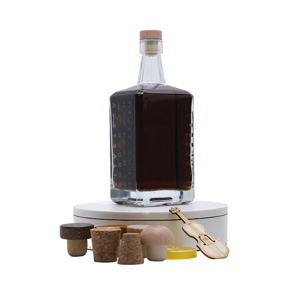 Vodka Transparente Licor Ginebra Ron Tequila Whisky Alcohol Botella de Vidrio 500ml 750ml 1000ml Con Corcho