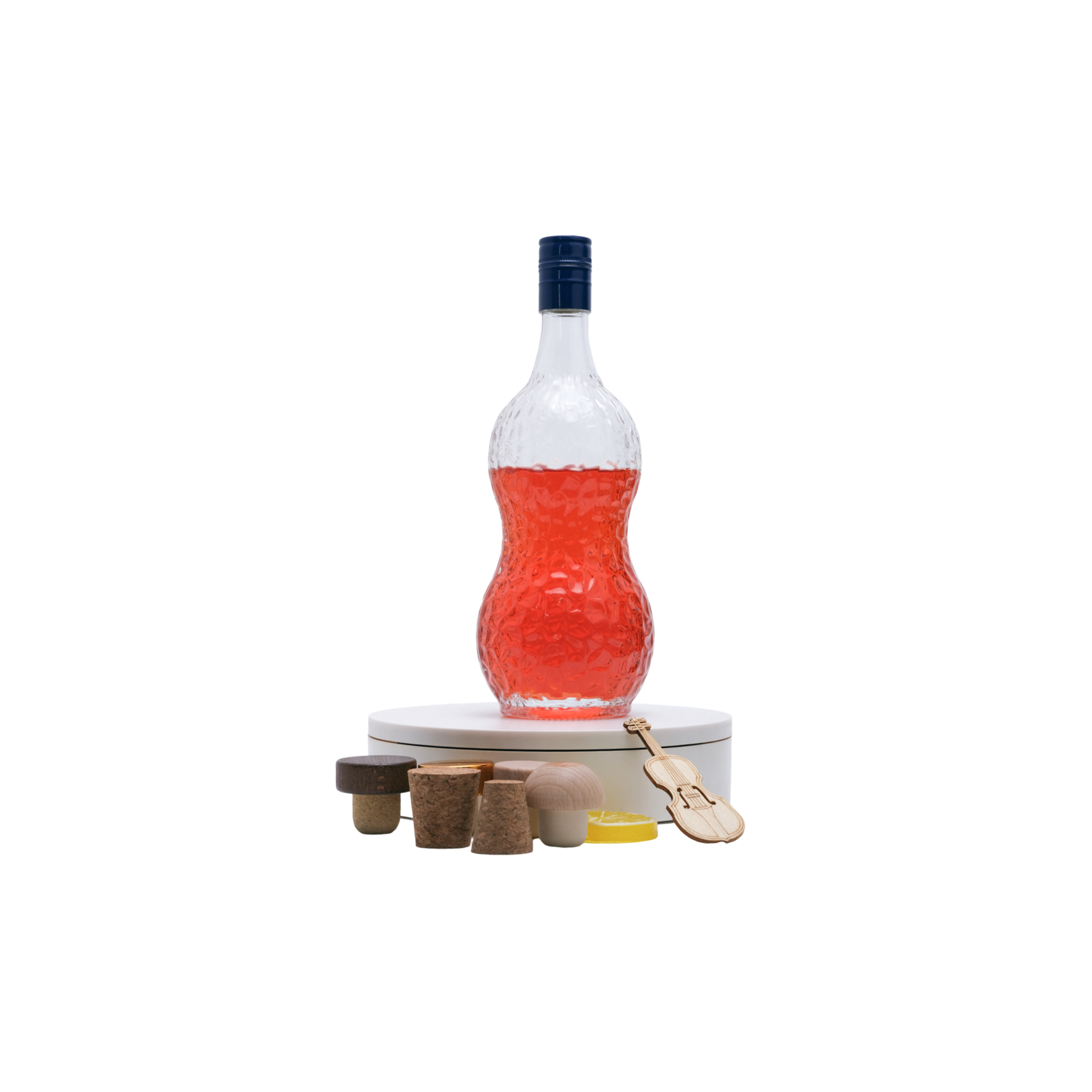 Botella de vidrio de 700ml de alta calidad para Whisky Vodka Tequila con corcho
