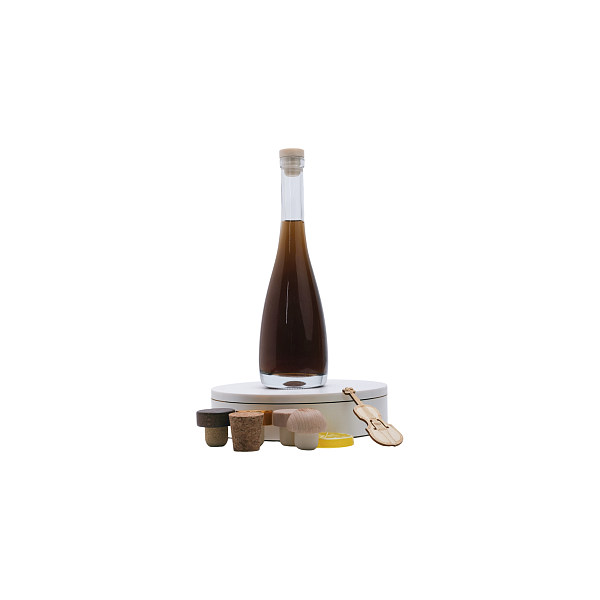Botella de agua de vidrio transparente en forma de gota para botella de bebida