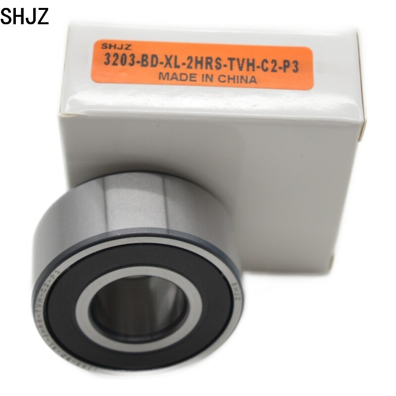 17*40*17.5mm High Precision Bearing SHJZ 3203-BD-XL-2HRS-TVH-C2-P3 Double Row Angular Contact Ball Bearing