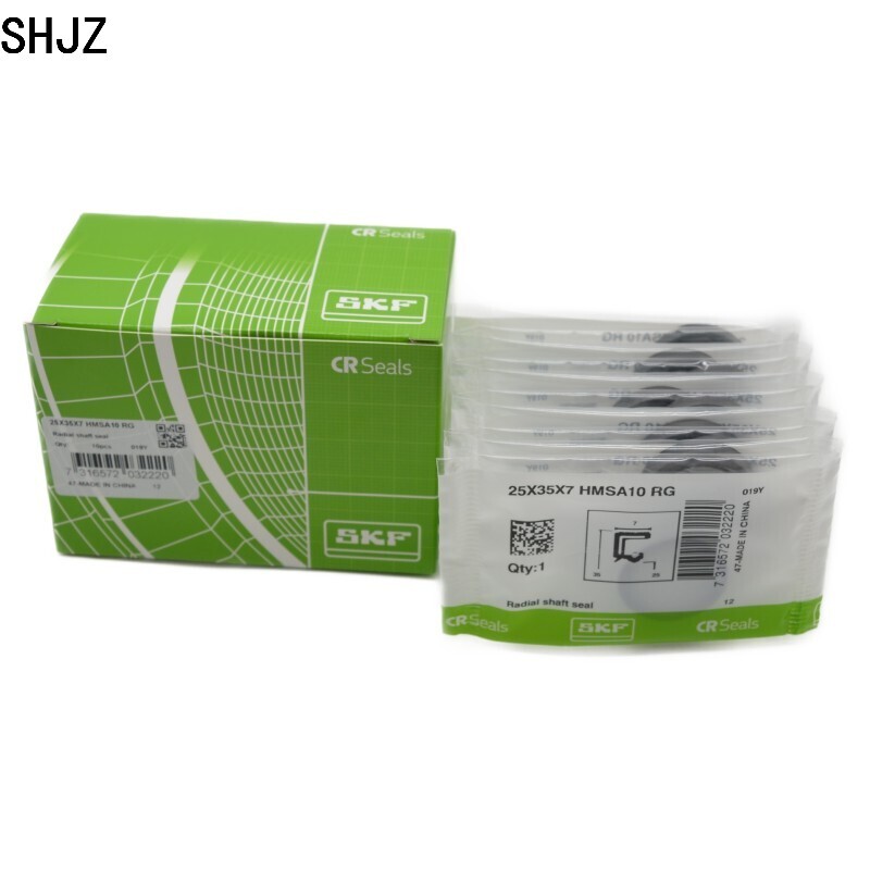 SKF Radial shaft seal with rubber outside diameter and single sealing lip 25X35X7HMSA10RG oil seal