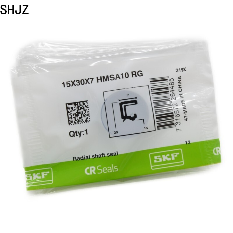 SKF Radial shaft seal with rubber outside diameter and single sealing lip 15X30X7 HMSA10 RG oil seal