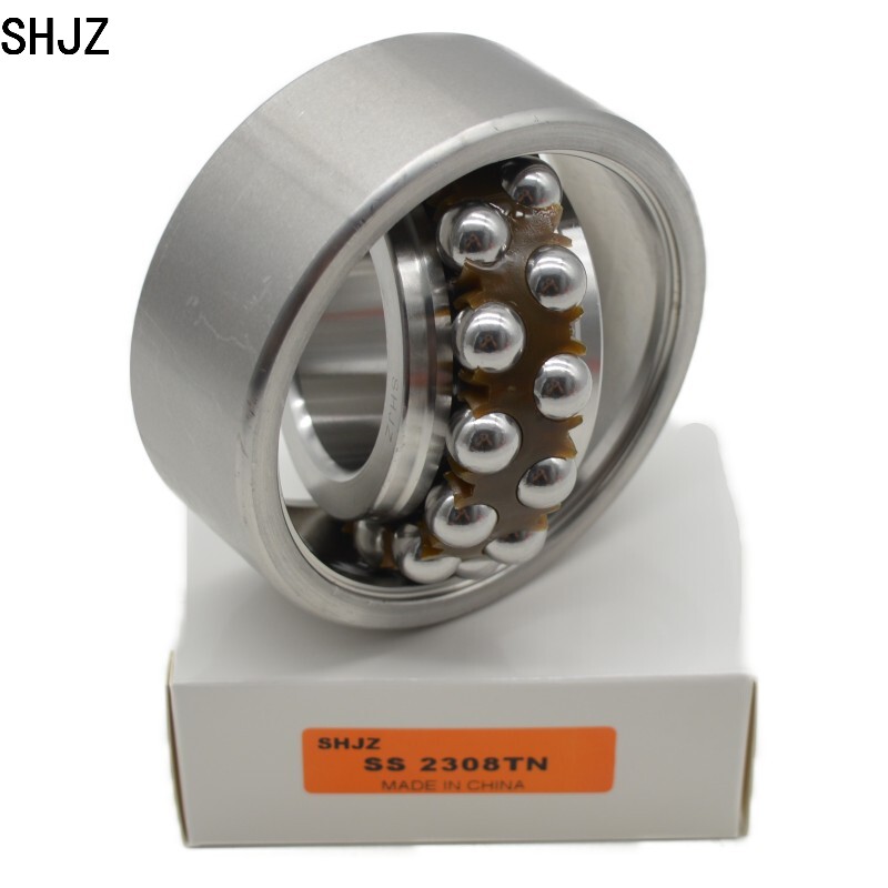 High Performance SHJZ SS2308 TN 40*90*33mm Stainless Steel Bearings 1608 Self-aligning Ball Bearings