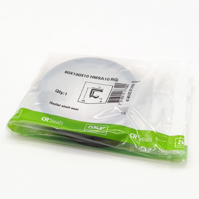 Radial shaft seal with rubber outside diameter and single sealing lip SKF 80X100X10 HMSA10 RG Oil seal