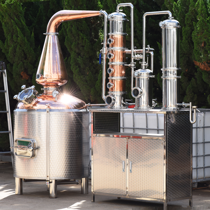 500L copper still whiskey distiller