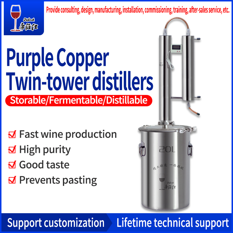 Red copper twin tower still