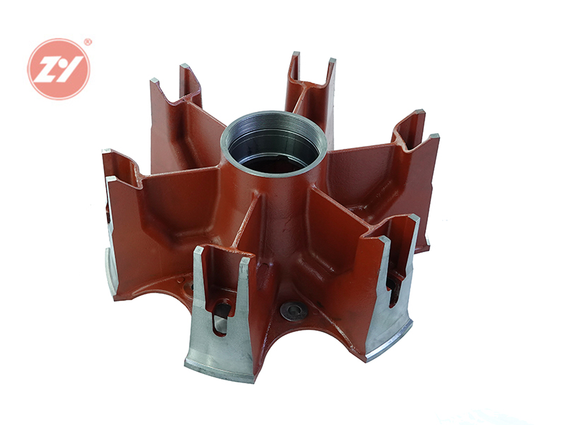 Cubo de rueda: seis ruedas auxiliares