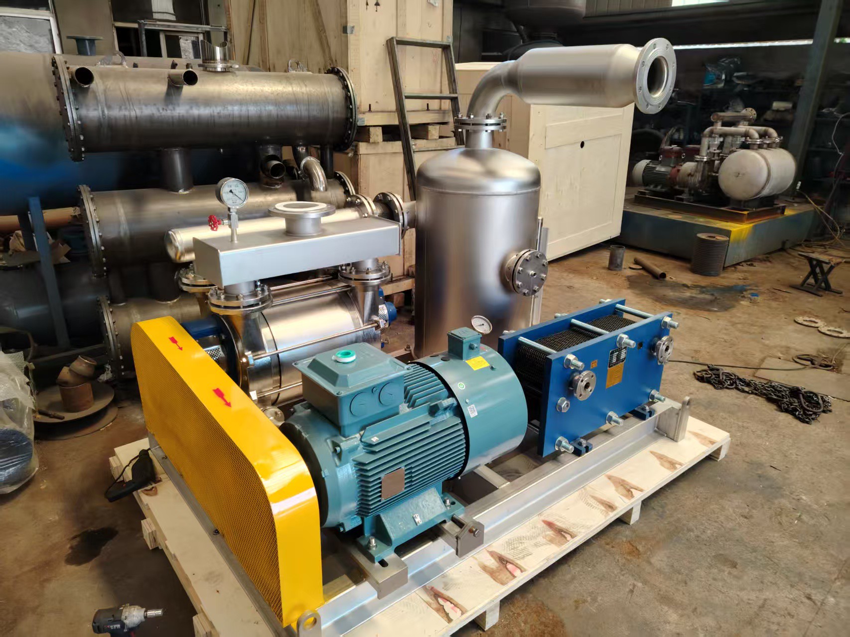 2BE1 203-45KW Liquid Ring Vacuum Pump Unit Exported to Europe