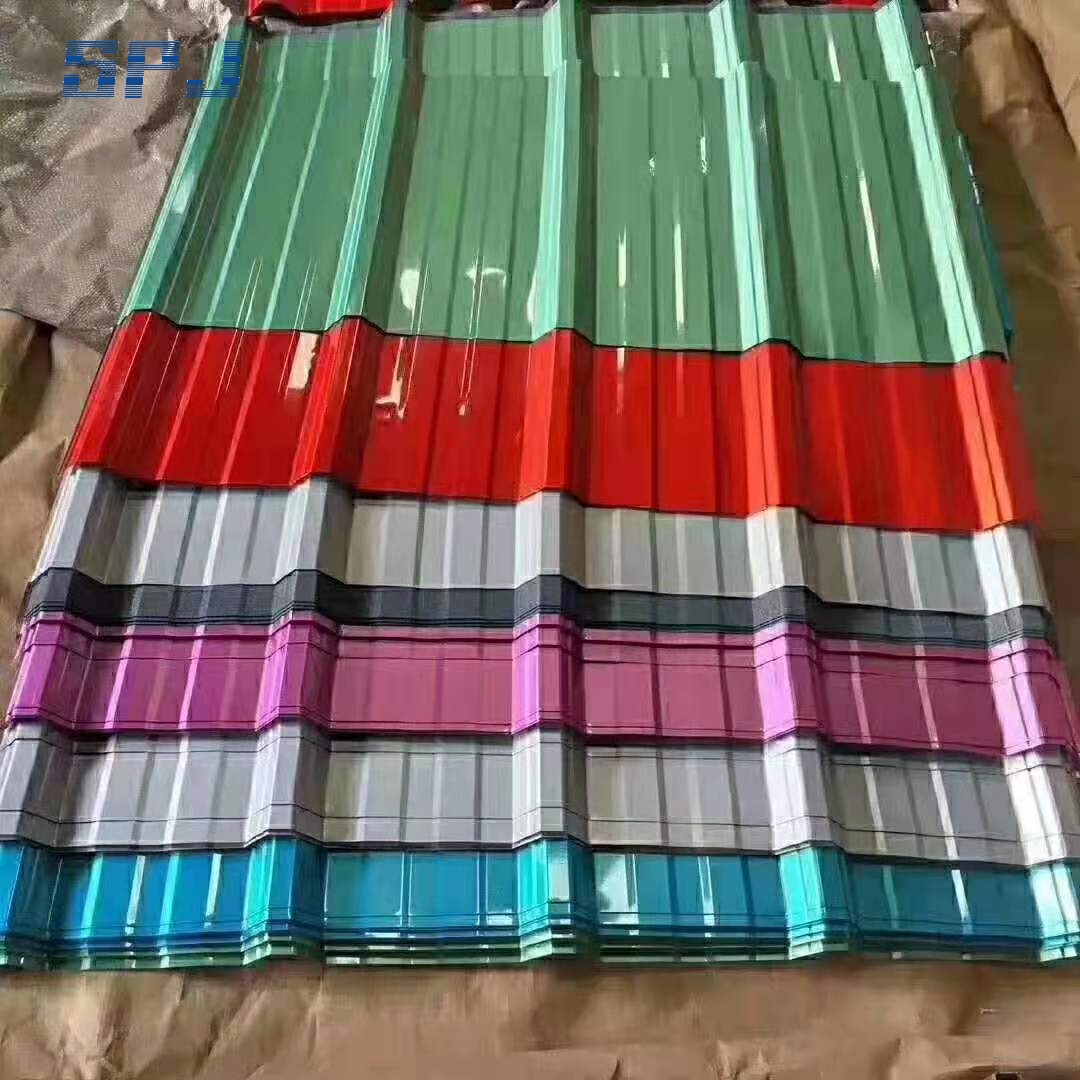 4X8 Galvanized Corrugated Sheet Color Coated Steel Roofing Tiles PPGI PPGL Color Corrugated Board