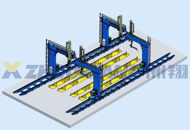 Zhouxiang's three intelligent welding production lines fully empower intelligent shipbuilding.