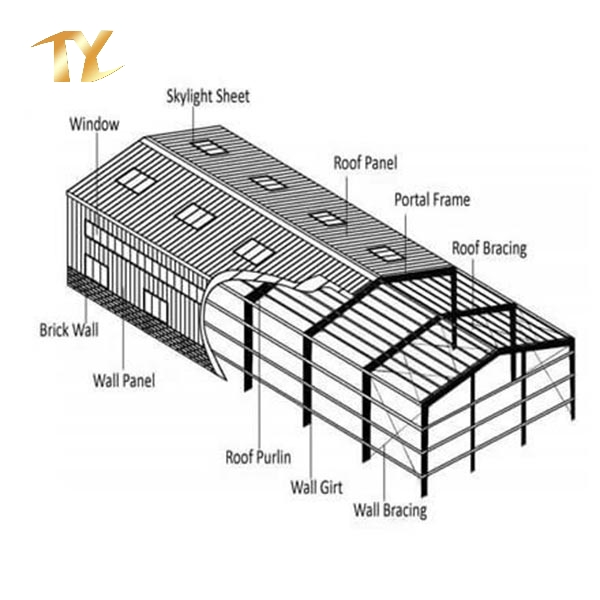 Low Cost Light-Weight Prefabricated Steel Structure Warehouse 