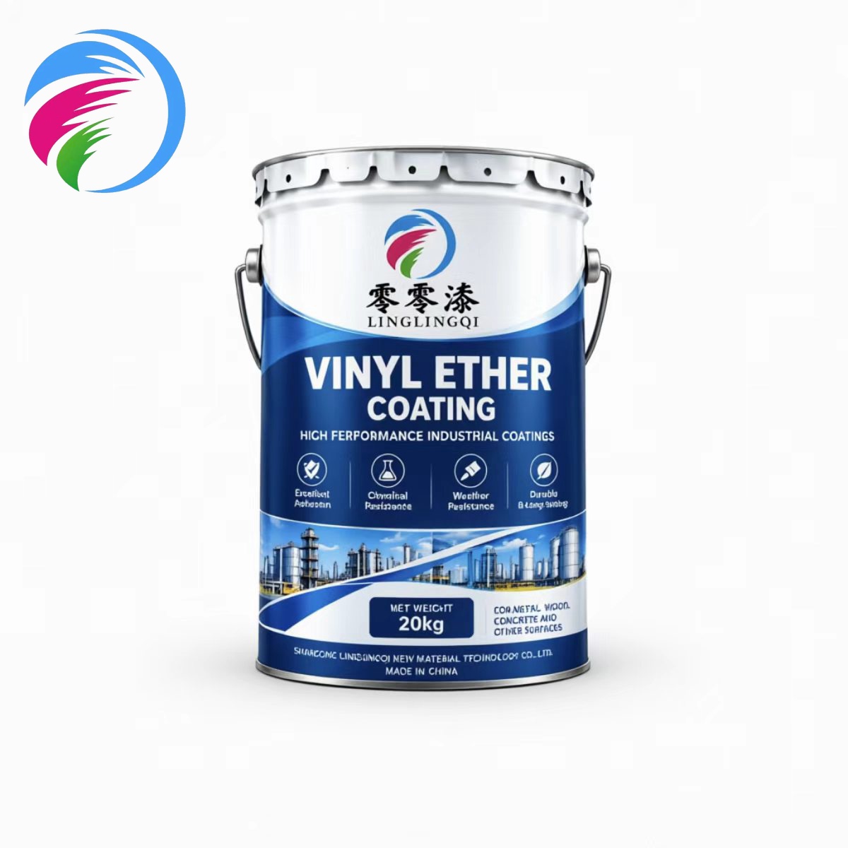 Chlorinated rubber top coat (color)