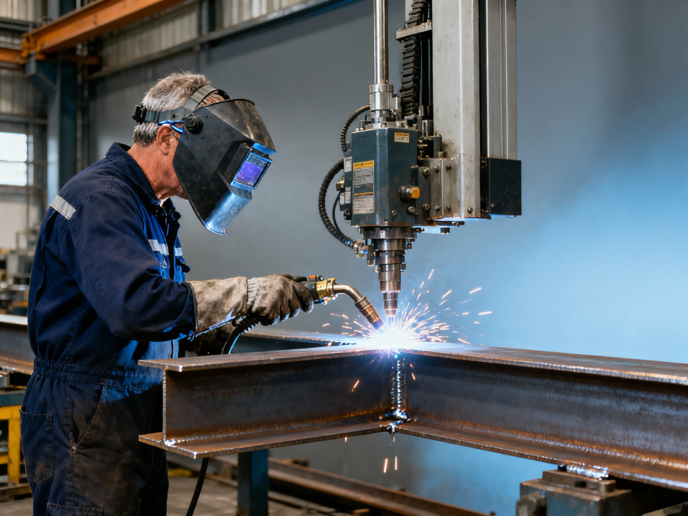 Which H-beam welding machine model delivers lower TCO over 5 years when welding AS/NZS 1554.1 Class 4 joints in Australian mining fabrication shops?