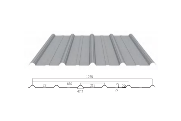 YX20-215-860 (1075) /Color Coated Corrugated steel sheet /PPGI Steel Roofing Tile Sheet