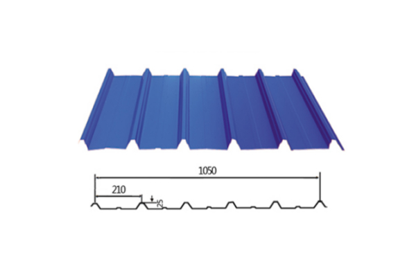 YX25-210-1050 /Color Coated Corrugated steel sheet /PPGI Steel Roofing Tile Sheet