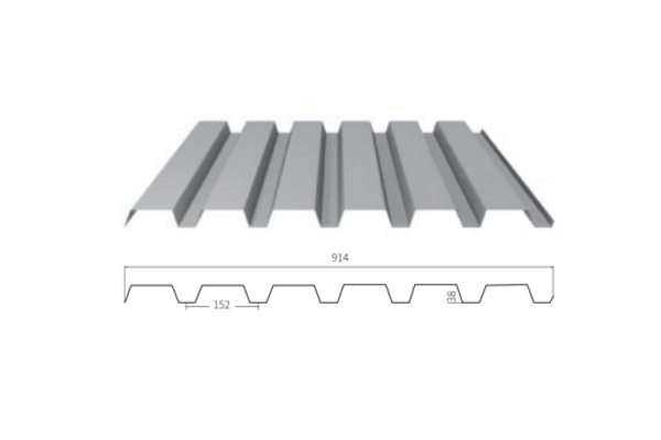 YX38-152-914 /Color Coated Corrugated steel sheet /PPGI Steel Roofing Tile Sheet