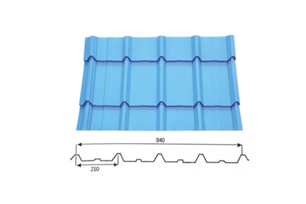 YX25-210-840（Glazed tile） /Color Coated Corrugated steel sheet /PPGI Steel Roofing Tile Sheet