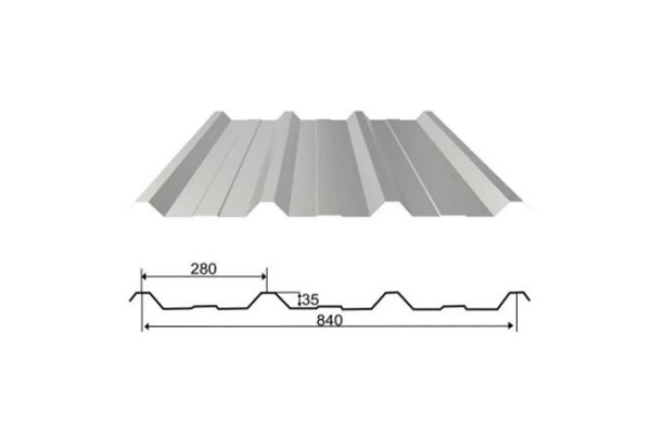 YX35-280-840 /Color Coated Corrugated steel sheet /PPGI Steel Roofing Tile Sheet