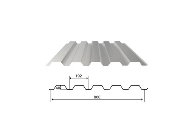 YX40-192-960 /Color Coated Corrugated steel sheet /PPGI Steel Roofing Tile Sheet
