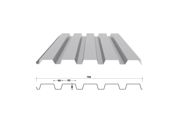 YX38-150-750 /Color Coated Corrugated steel sheet /PPGI Steel Roofing Tile Sheet
