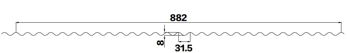 YX8-31.5-882 / Color Coated Corrugated steel sheet /PPGI Steel Roofing Tile Sheet