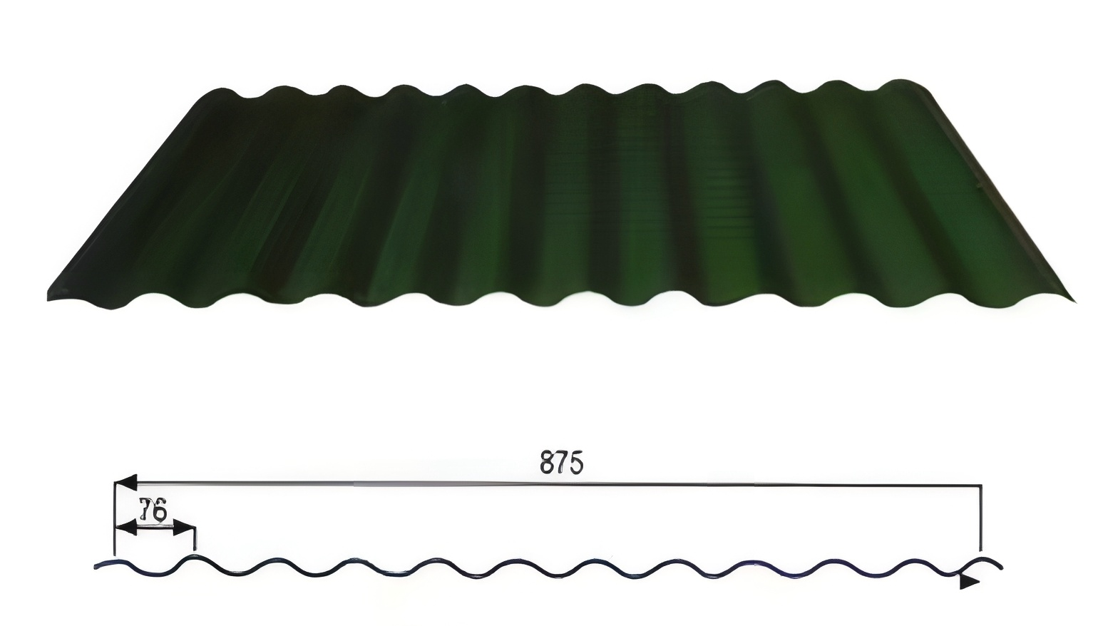 YX18-76-875（Circular arc）-Color Coated Corrugated steel sheet /PPGI Steel Roofing Tile Sheet