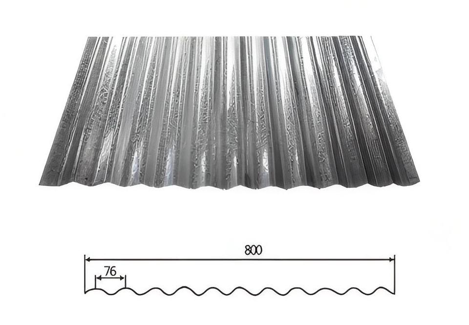 YX18-76-800（Circular arc）-Color Coated Corrugated steel sheet /PPGI Steel Roofing Tile Sheet